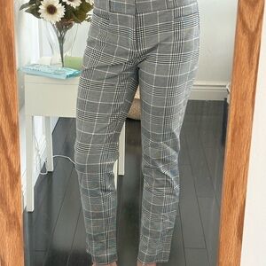 Banana Republic Gray Plaid Slim Chinos